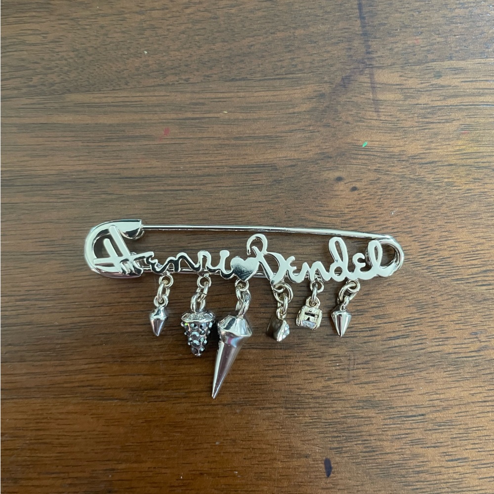 Henri Bendel Safety Bin brooch pin RARE
